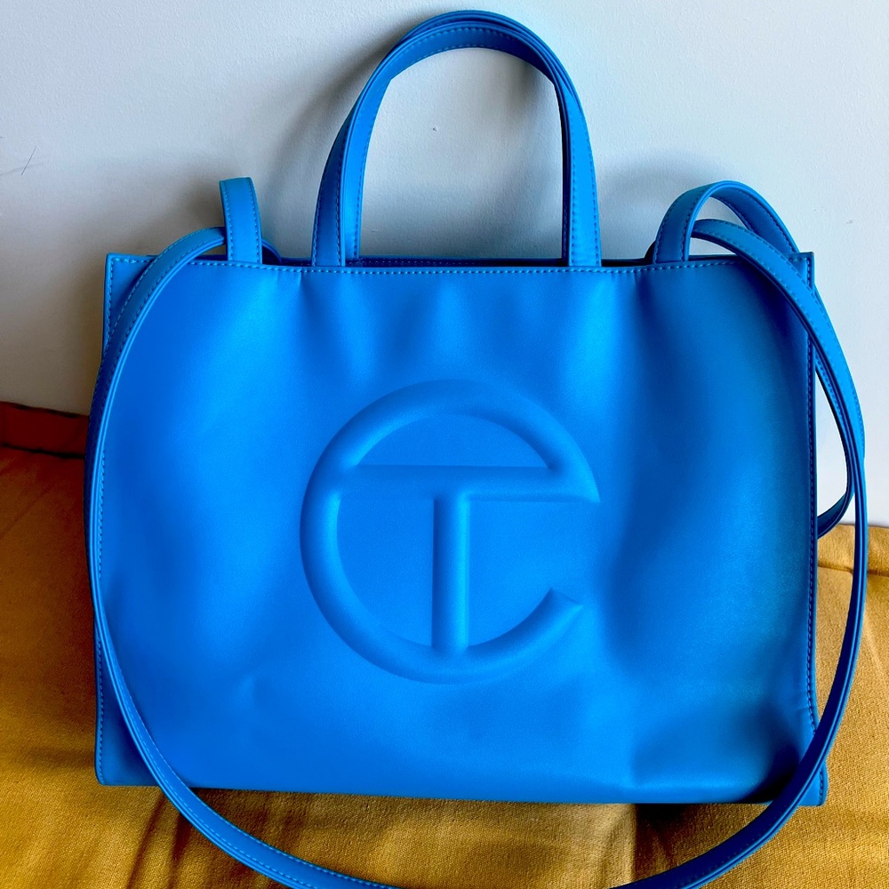 Medium Cyan Telfar Shopping Tote